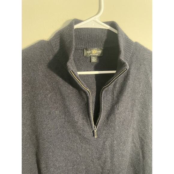 Glen Lyon Men's Cashmere Sweater Vest 1/2 Zip Navy XXL - Picture 4 of 7